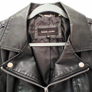 Black Rivet Women's Biker Jacket Sz XL